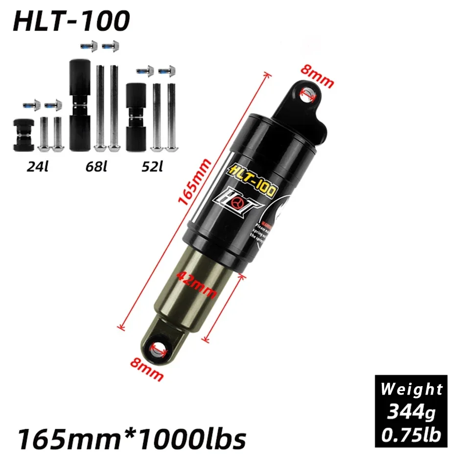 HTL-100 Mountainbike-Hinterbaufederung / 125/150/165/185mm 850/1000 lbs Aluminiumlegierung Federdämpfer für E-Bike Schneemobil – Detail 4