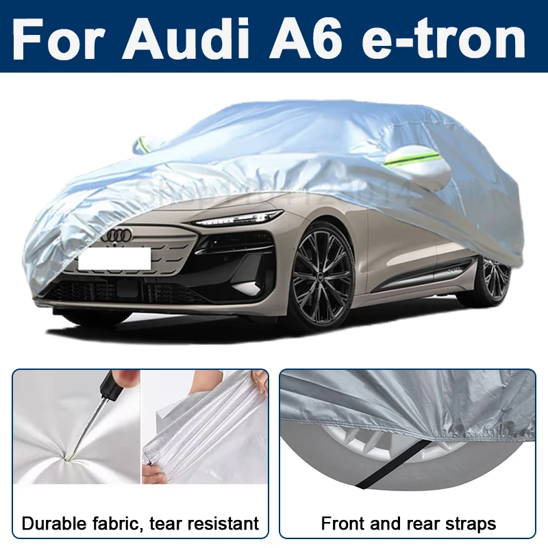 

Outdoor Full Car Cover For Audi A6 e-tron with Reflective Strips Waterproof Snowproof Dustproof UV Protection Auto Accessories