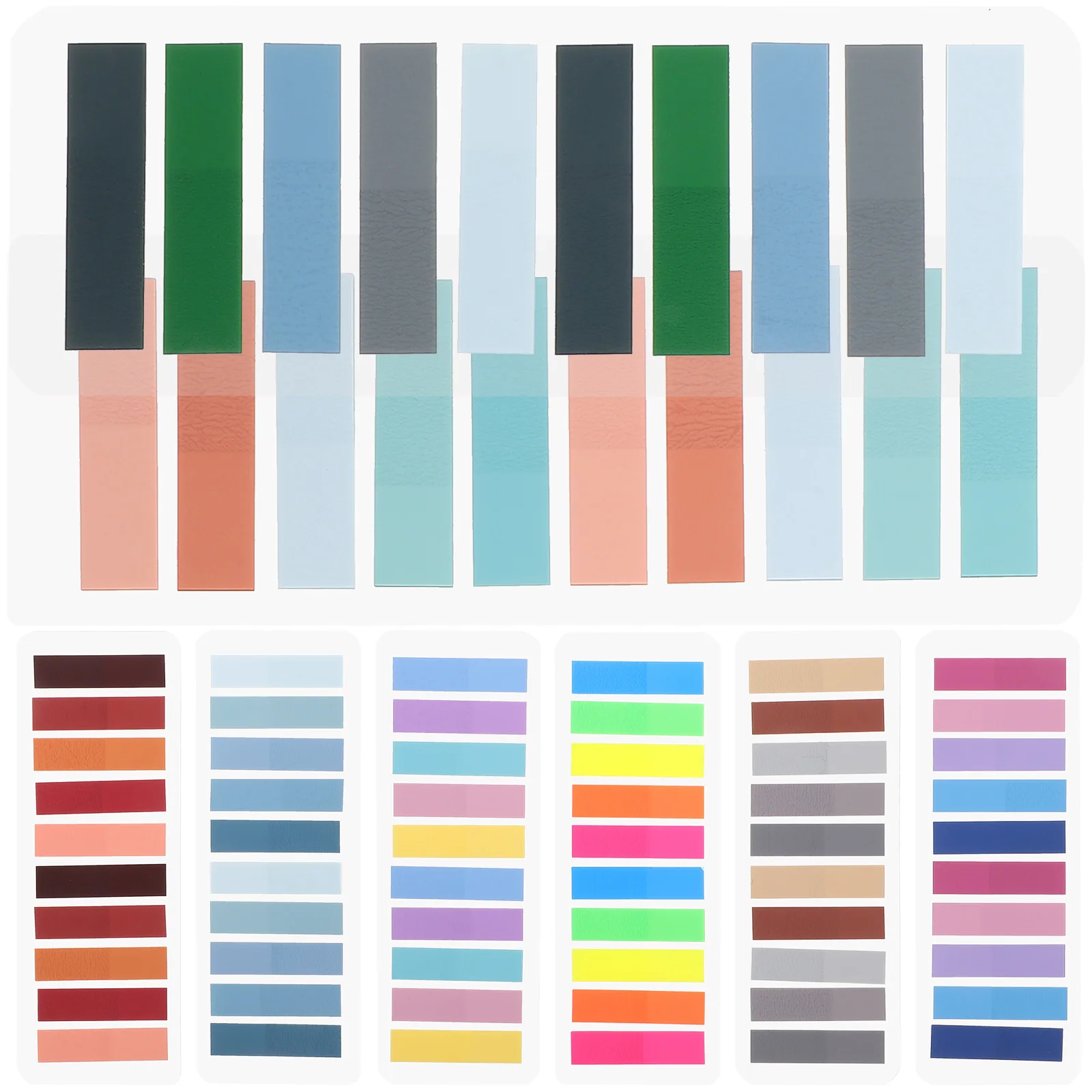 

80 Colors 1600 Pieces Colored Labels Transparent Index Tabs Reading Markers Office Tags Bookmarks Page Markers