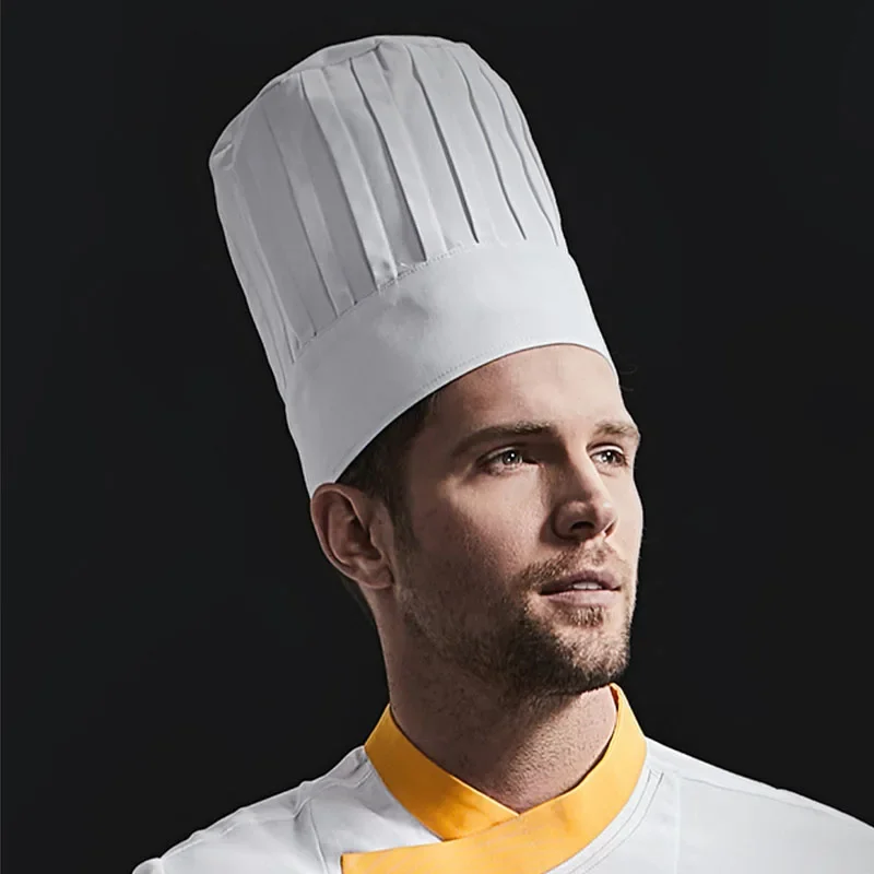 كوك كاب رئيس الشيف الأبيض الطبخ قبعة النادل النادلة المطبخ العمل قبعة فندق مطعم مقصف مخبز بيكر قبعة الشيف المنزلية