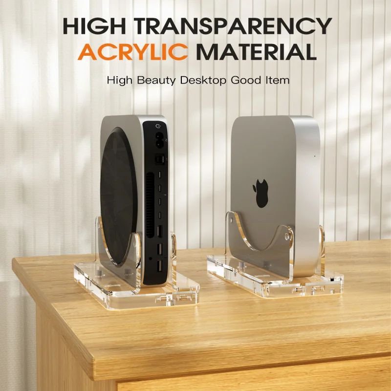 Acrylic Stand for Mac Mini Desktop Bracket for Apple host Mac Mini Storage Rack Mount Holder Multi-function Stand Holder Base