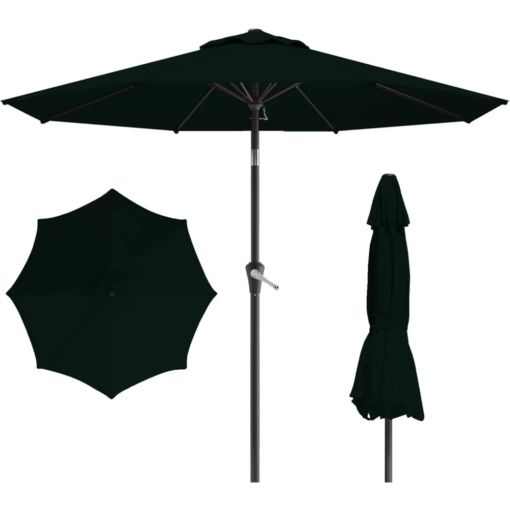 

Уличный зонт длиной 10 футов с кнопкой наклона и рукояткой, 8 прочными ребрами, защитой от ультрафиолета и водонепроницаемым рыночным зонтом