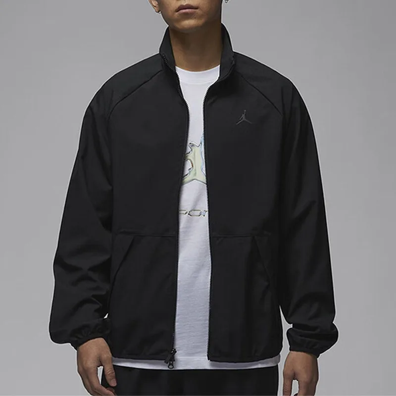 Nike Woven Lapel Collar Thin Windbreaker Spring Autumn Office Daily Simple Versatile Outer CoatHF9886-010 1PCS