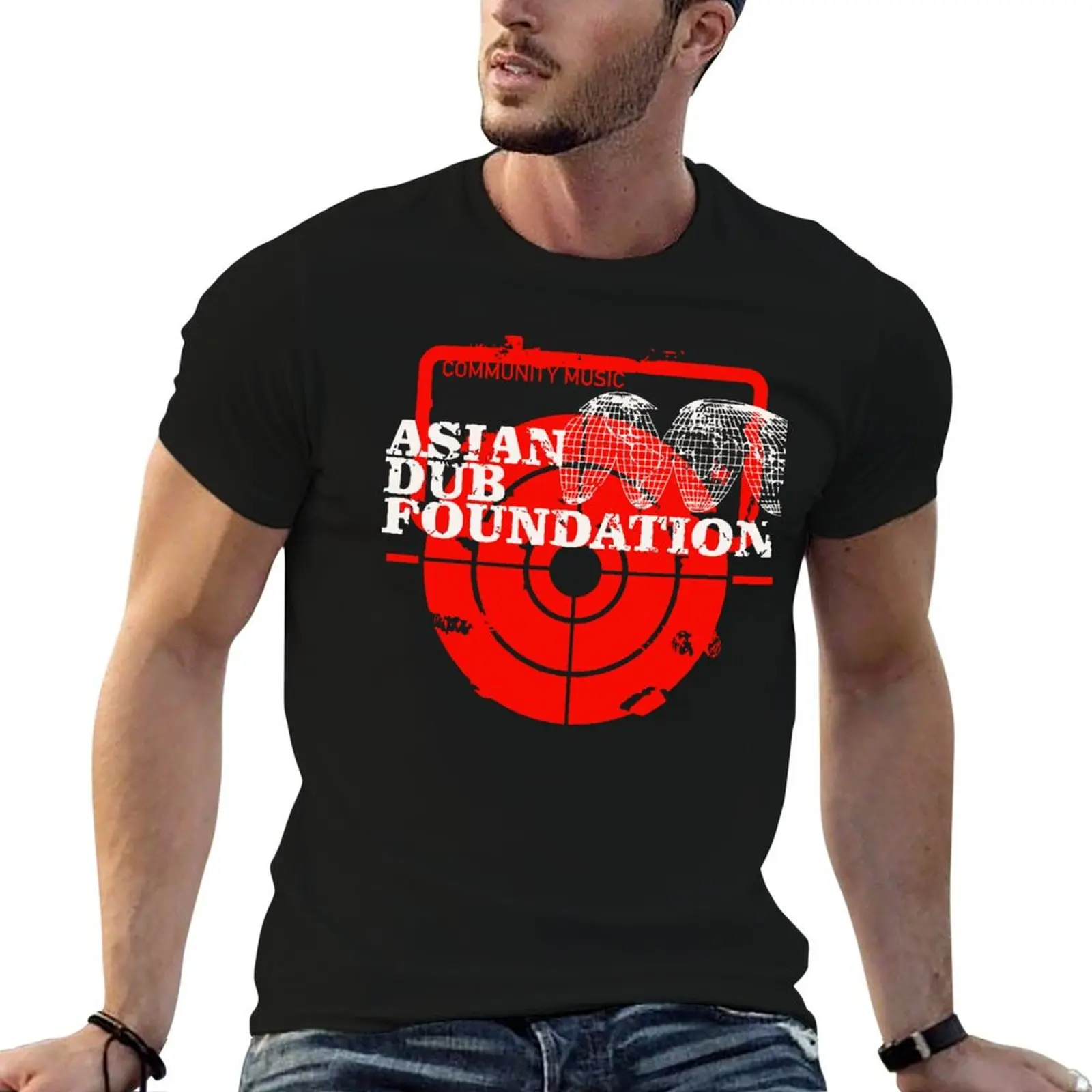 Community Music Asian Dub Foundation T-Shirt pour homme, t-shirt graphique drôle, humoristique, humoristique sombre, t-shirt essentiel