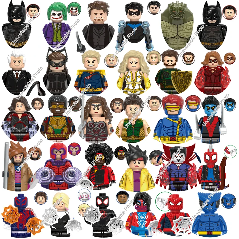 Hot Toys XH1940-XH1947 Marvel Legends Bricks For Toys Gifts New 2024 Mini Action Figures Children Building Blocks For Party Gift