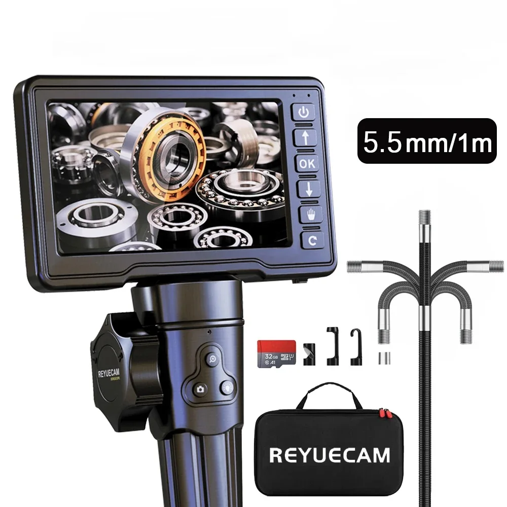 REYUECAM 5.5mm Two-Way 210° Articulating Borescope with 5 \