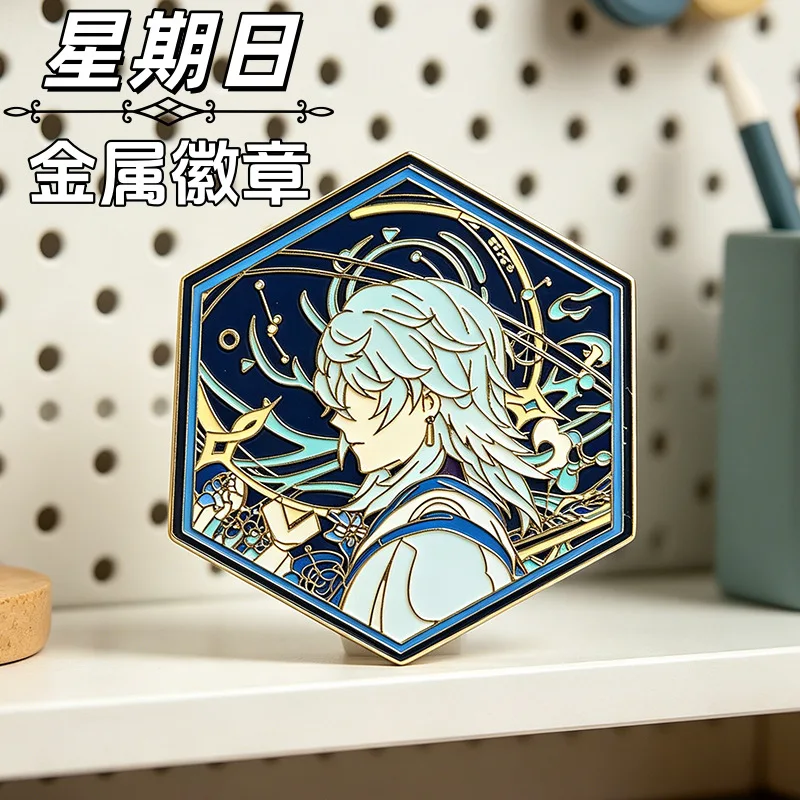 Sunday Doujin Original Badge Two-dimensional Metal Bar Backpack Accessories Brooch Game Merchandise
