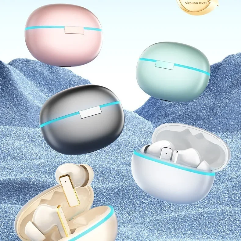 Bluetooth Earbuds Wireless Headphones, Short Stem Design with LED Light Ring, Long Battery Life, Hall Switch Quick Connect