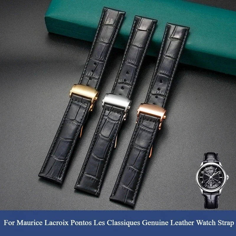 يتوهم الخيزران الملمس حزام الساعات ل موريس لاكروا بونتوس PT6098 PT6388 ليه كلاسيكس LC6017 قسط جلد البقر حزام 20 22 مللي متر