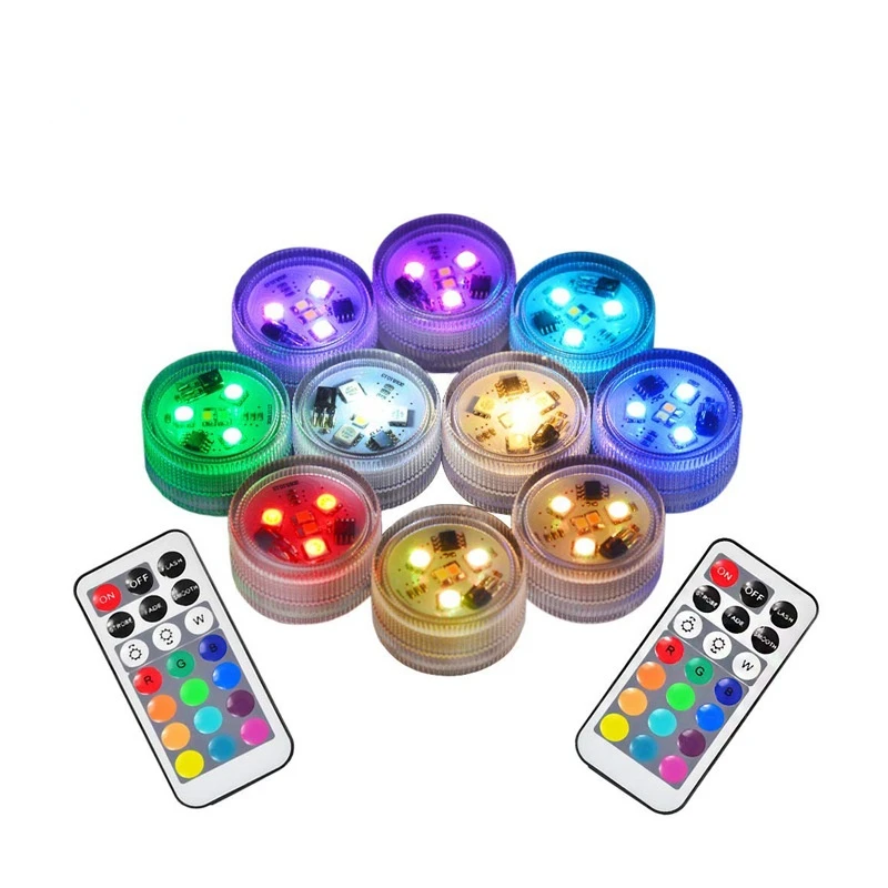 

Remote control knob lights RGB diving underwater waterproof lights fish tank lights aquarium swimming pool decorative lights