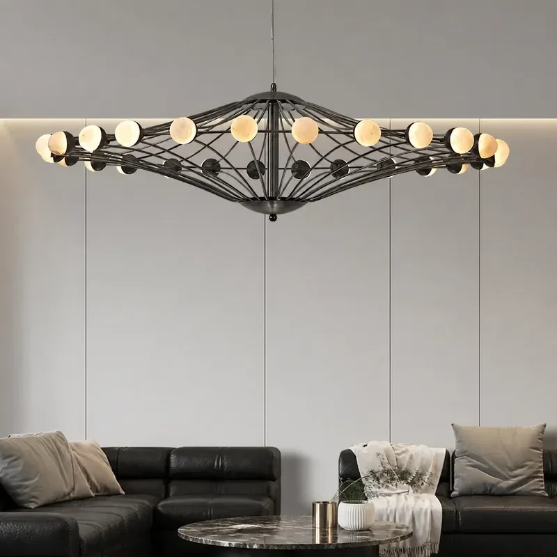 Postmodern Duplex Ferris Wheel Chandelier Luxury Nordic Living Room Lamp Creative Staircase Villa Restaurant Light Fixture