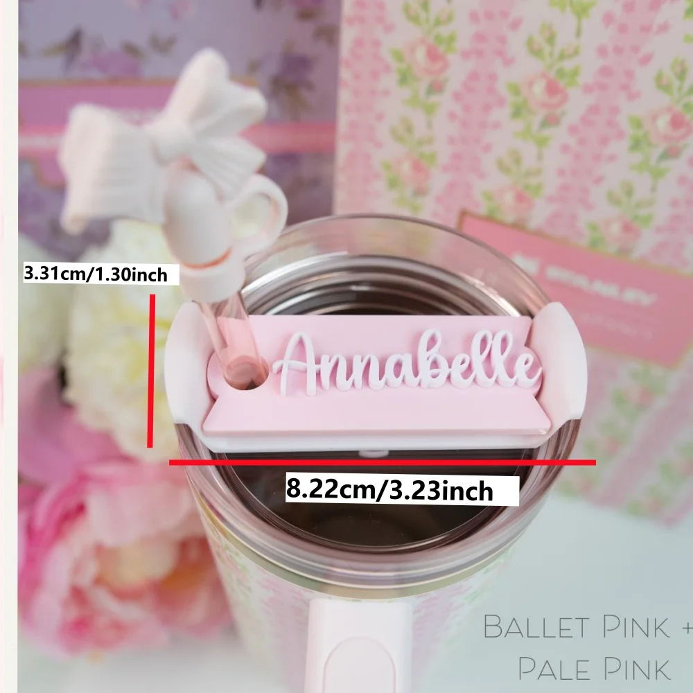 Personalized Name Tag For Stanley Quencher Tumbler Lid Custom Name Plate Cup ID Label Custom Text Tumbler Cup Accessories Bir