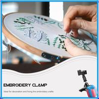 2Piece Embroidery Hoop Holder Adjustable Plastic Hoop Stand Cross Stitch Clip Table Clamp For Cross Stitch Frame Display