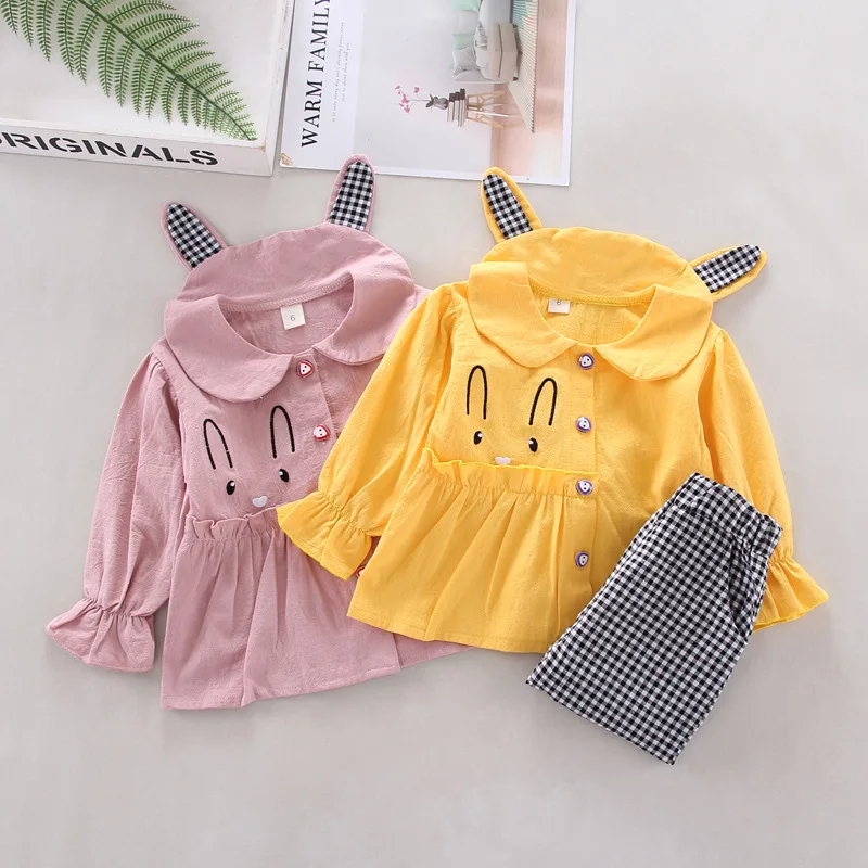 New Spring Autumn Baby Clothes Suit Children Girls Casual Shirt Pants 2Pcs/Sets Infant Outfits Toddler Costume Kids Tracksuits