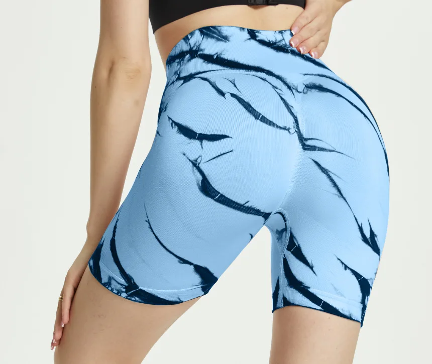 

Leggings Sport Women Fitness Seamless Leggings Sport Women Fitness Push Up Tie Dyed Shorts Are Sexy for Outdoor Sports Pink Blue