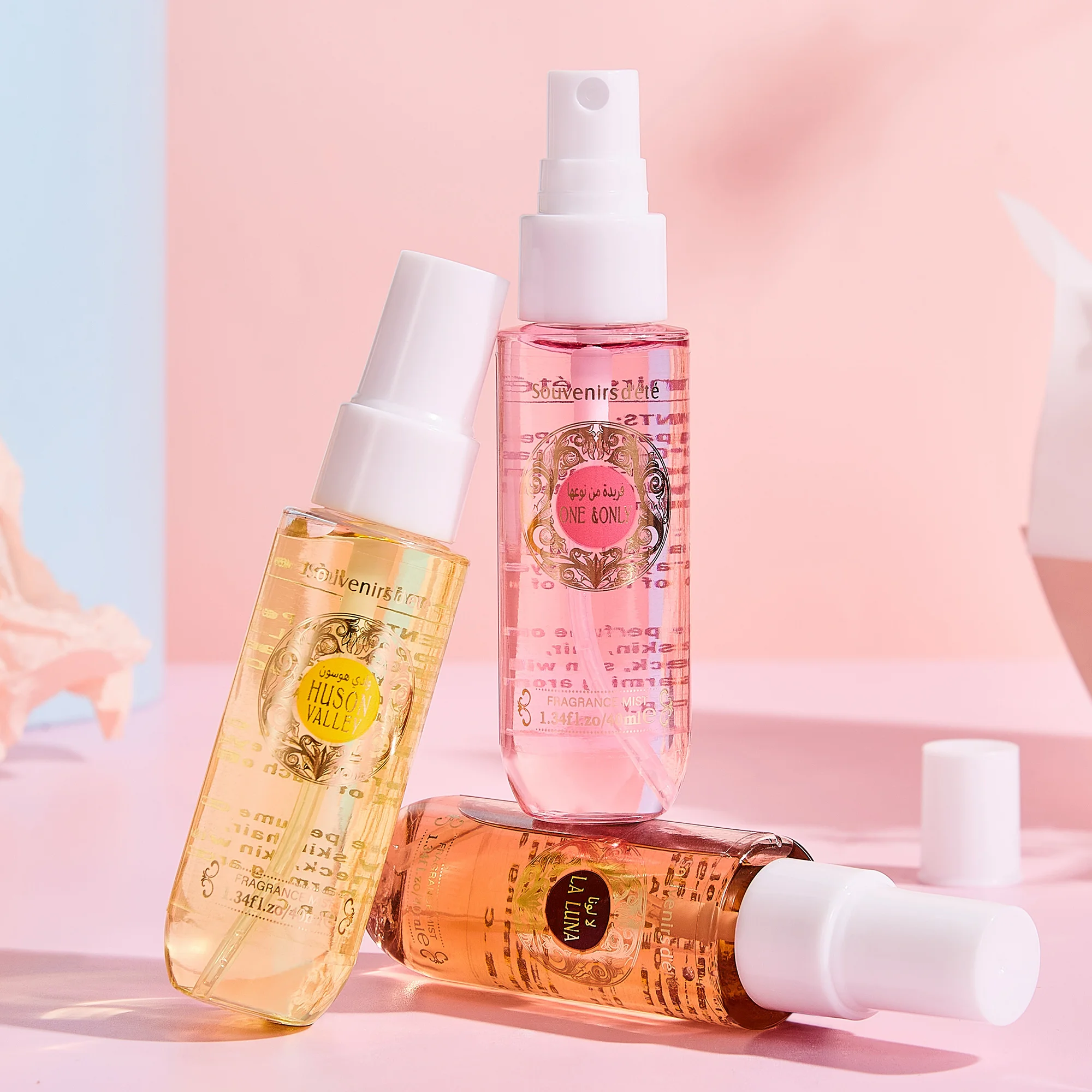 علبة طقم عطور نسائية مكونة من 4 قطع، بخاخ للجسم خالي من الكحول، عطر يدوم طويلاً وعطر منعش، هدية مثالية للفتيات #3