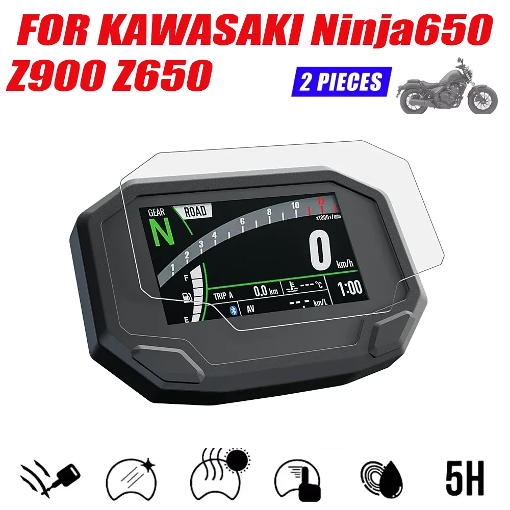 

For Kawasaki Ninja 650 Z650 Z900 2020 2021 2022 2023 Motorcycle Scratch Cluster Screen Dashboard Protection Instrument Film