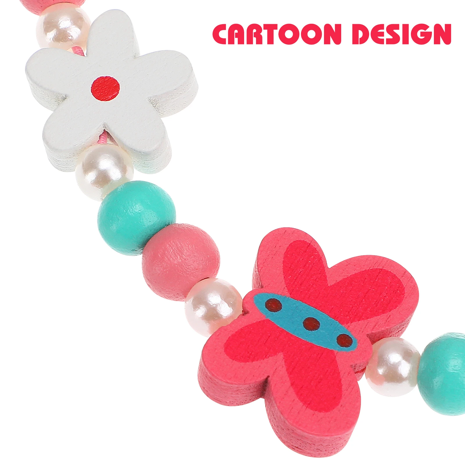 

Children Necklace Set Kids Bracelet Necklace Bamboo Animal Shape Cartoon Jewelry Premium Material Long Lasting Birthday