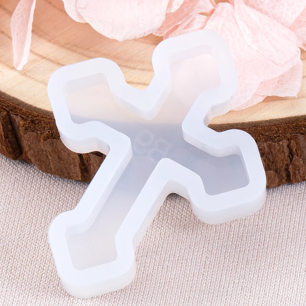 Cross Pendants Resin Mould Silicone Mold for DIY Jewelry Making Pendant Keychain Necklace Crystal Crafts Casting Tools