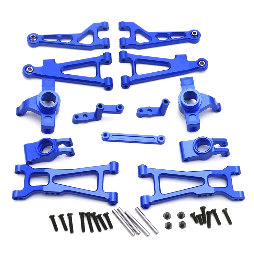 Metall-Upgrade-Teile-Set, Schwingarm-Lenkbecher für Haiboxing HBX 16889 16890, SG1601, SG1602, 1/16, RC-Autozubehör, Blau