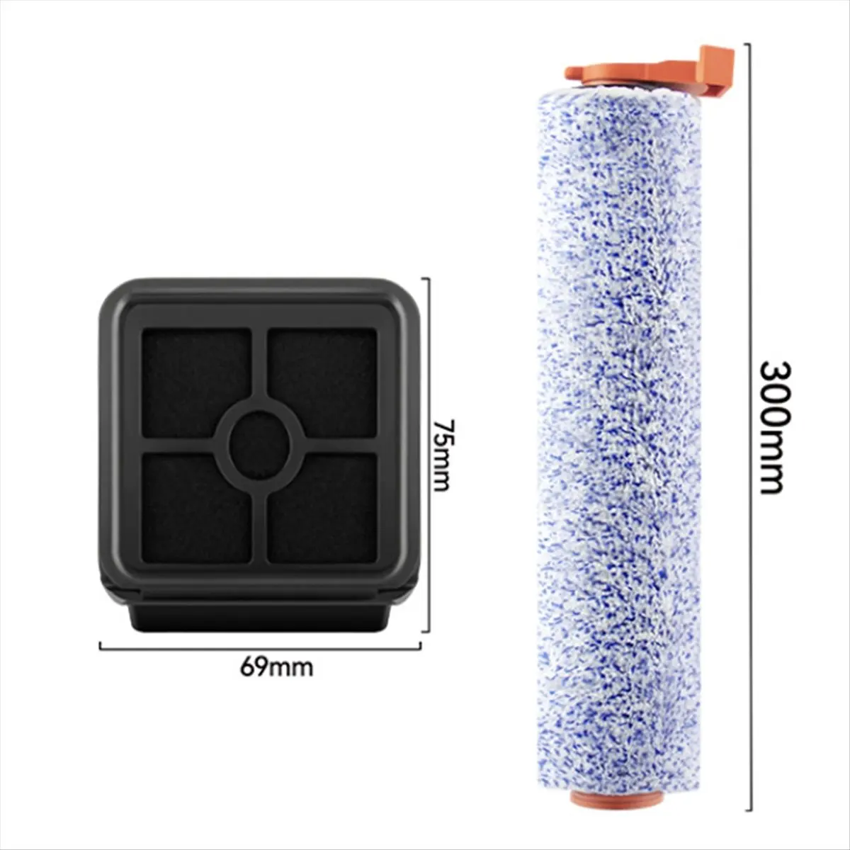 

【50% OFF】Roller Brush and Filters for W90 Cordless Wireless Dry Cleaning Smart Sweeping Roboat Vacuum Cleaner Accessoy