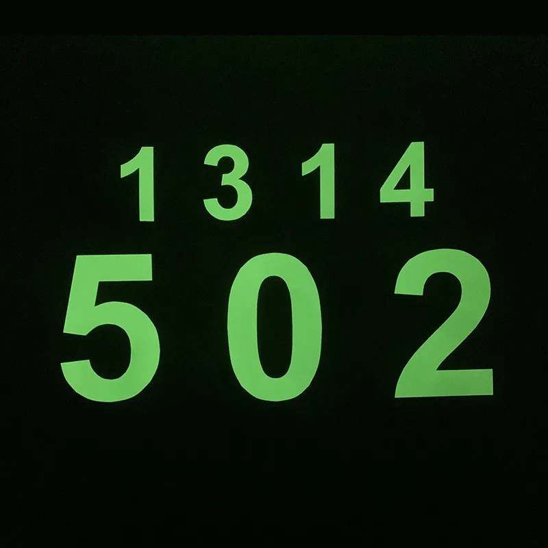 ملصقات حائط ذات أرقام داكنة متوهجة، شارات فلورسنت ذاتية اللصق قابلة للإزالة، ديكور غرفة اللعب، ديكورات جدارية كبيرة #4