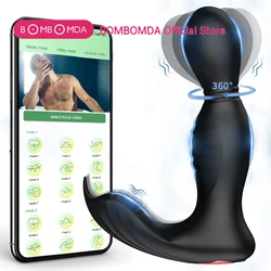 Male Rotating Prostate Massager Bluetooth APP Anal Vibrator for Men Gay Wireless Remote Prostate Stimulator Sex Toys for Couples