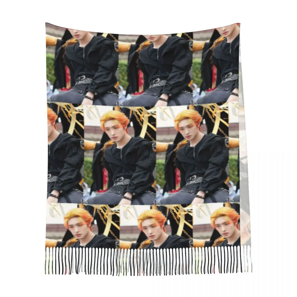 Mingi Ateez Spin Off From The Witness Halazia bufanda bufandas con borlas mujeres chales y chales suaves y cálidos chal grande para Otoño e Invierno