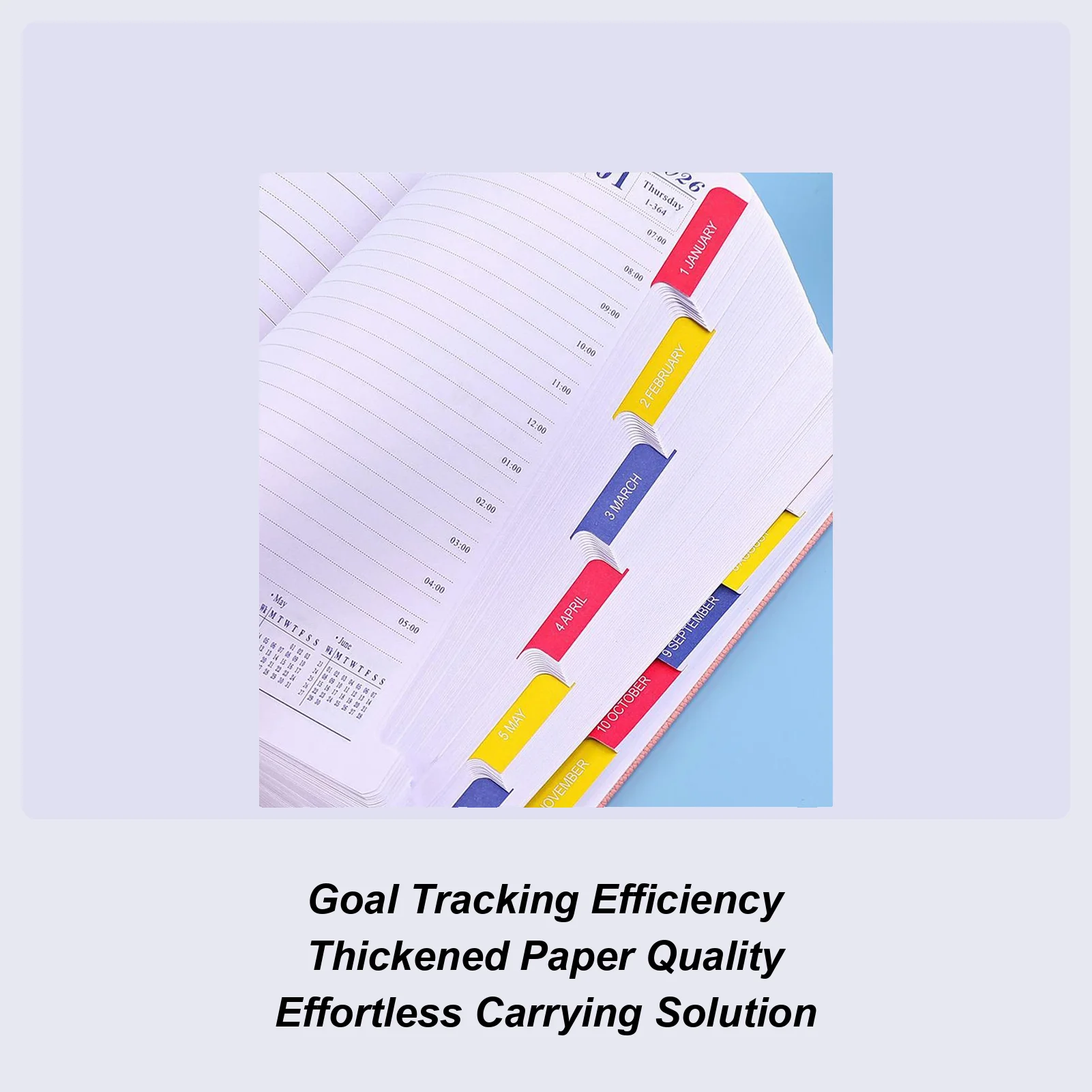 2026 Calendar Planner 2026 Calendar Book Daily English Schedule Notebook Work Record Diary For Goals Appointments To-Do List