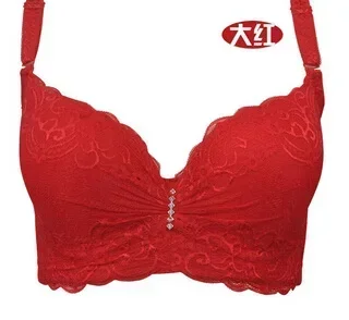 Sutiã push-up sexy de renda para mulheres, roupas íntimas finas, seção fina, C, D, xícara, E, tamanho grande, 3/4 xícara