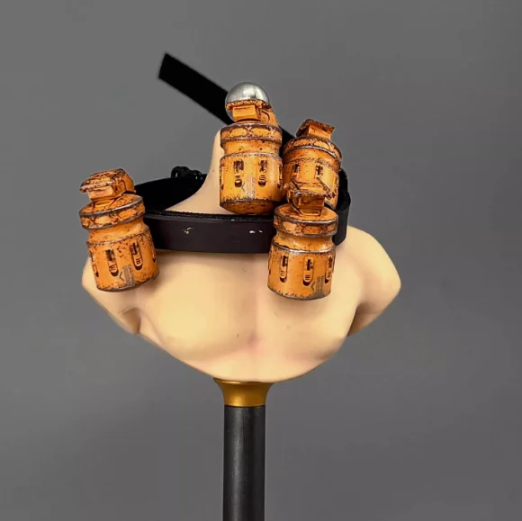 

Handmade 1/6 Soldier Figure Accessories Model 4 Pieces Magnetic Grenade Bombs Belts Bio Weapon Toy fit 12" Doll DIY Collection