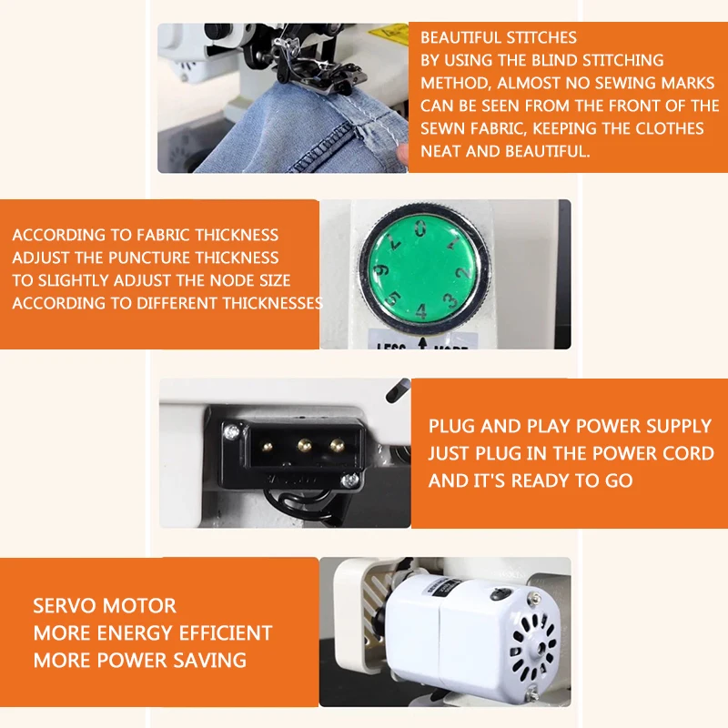 PC-500 Household Blind Sewing Machine Tabletop Hemming and Prying Feet Blind Sewing Machine for Clothing Trousers Hemming Feet