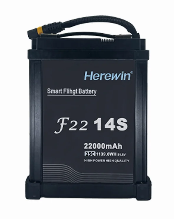 Herewin 51.8V 14S 22000mAh 25C 1139.6WH Lithium Polymer Rechargeable Battery Lipo Battery for Agriculture