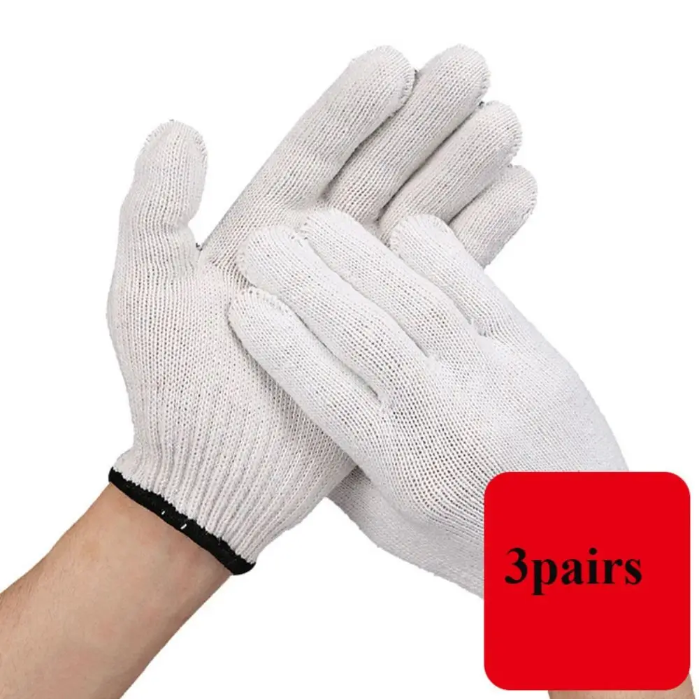 

1/2/3/4/5pairs High-temperature Resistant Work Gloves Knitting Heat Insulation White BBQ Gloves Workshop Mould Gloves