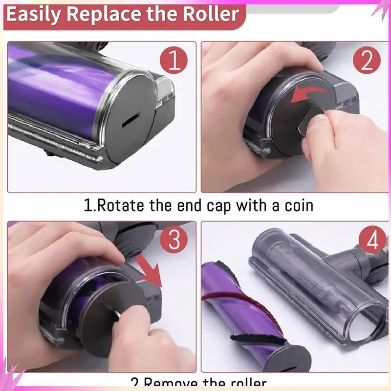 

B50C Wheels & Roller Brush Kit Replacement For Dyson V10 SV12 Vacuum Cleaner Parts,For Dyson V10 Accessories