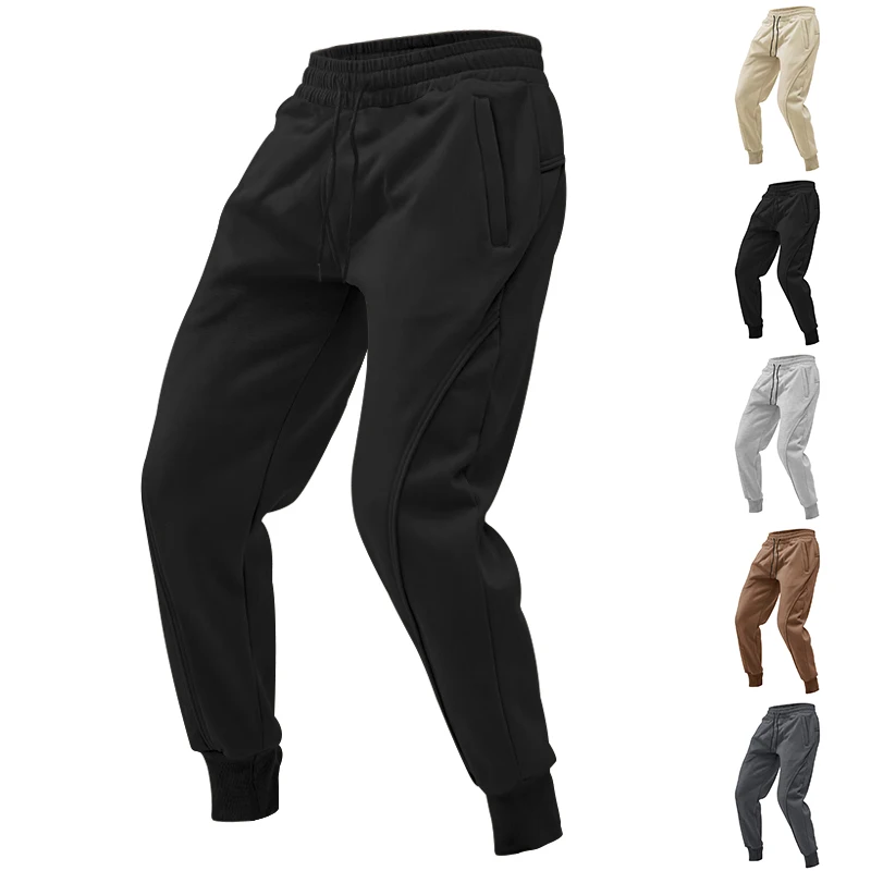 Amazon cross-border men's hip hop breathable new solid color casual straight leg pants