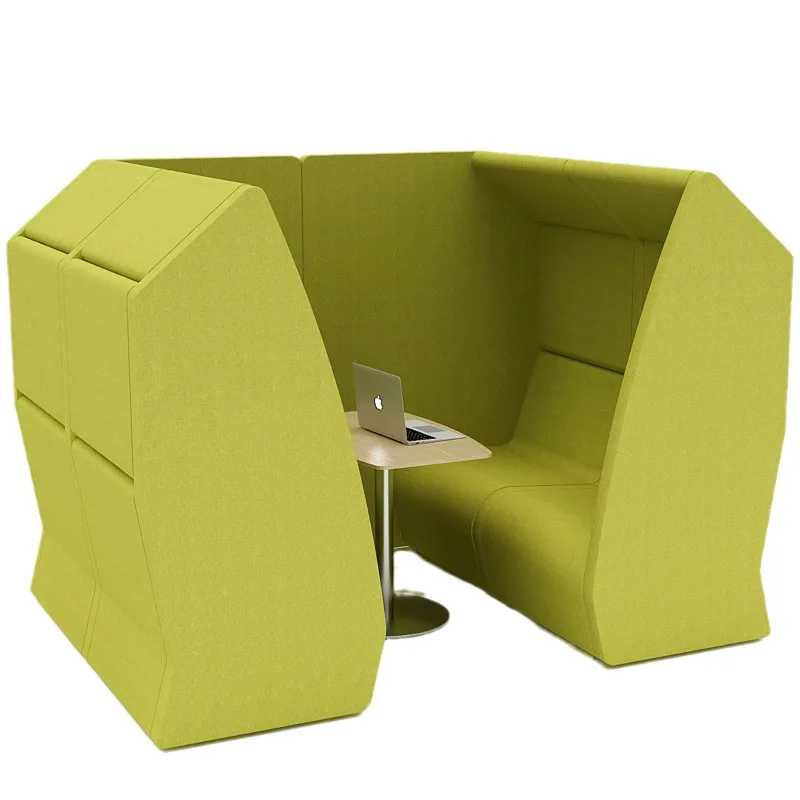 Enclosed baffle super high single office multi-person sofa, private card seat business high back reception to negotiate designer