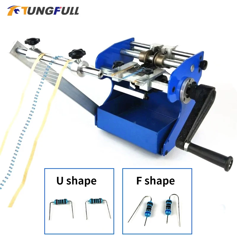 

U/F Type Resistor Axial Lead Bend Cut & Form Machine Hand Crank Resistance Forming Manual U/F Type Bend Molding Machine