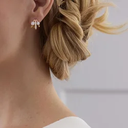 Triple Row Mini Small Hoop Earring Micro Pave CZ Square Geometric Simple Classic Fashion Women Multi Piercing Look Jewelry