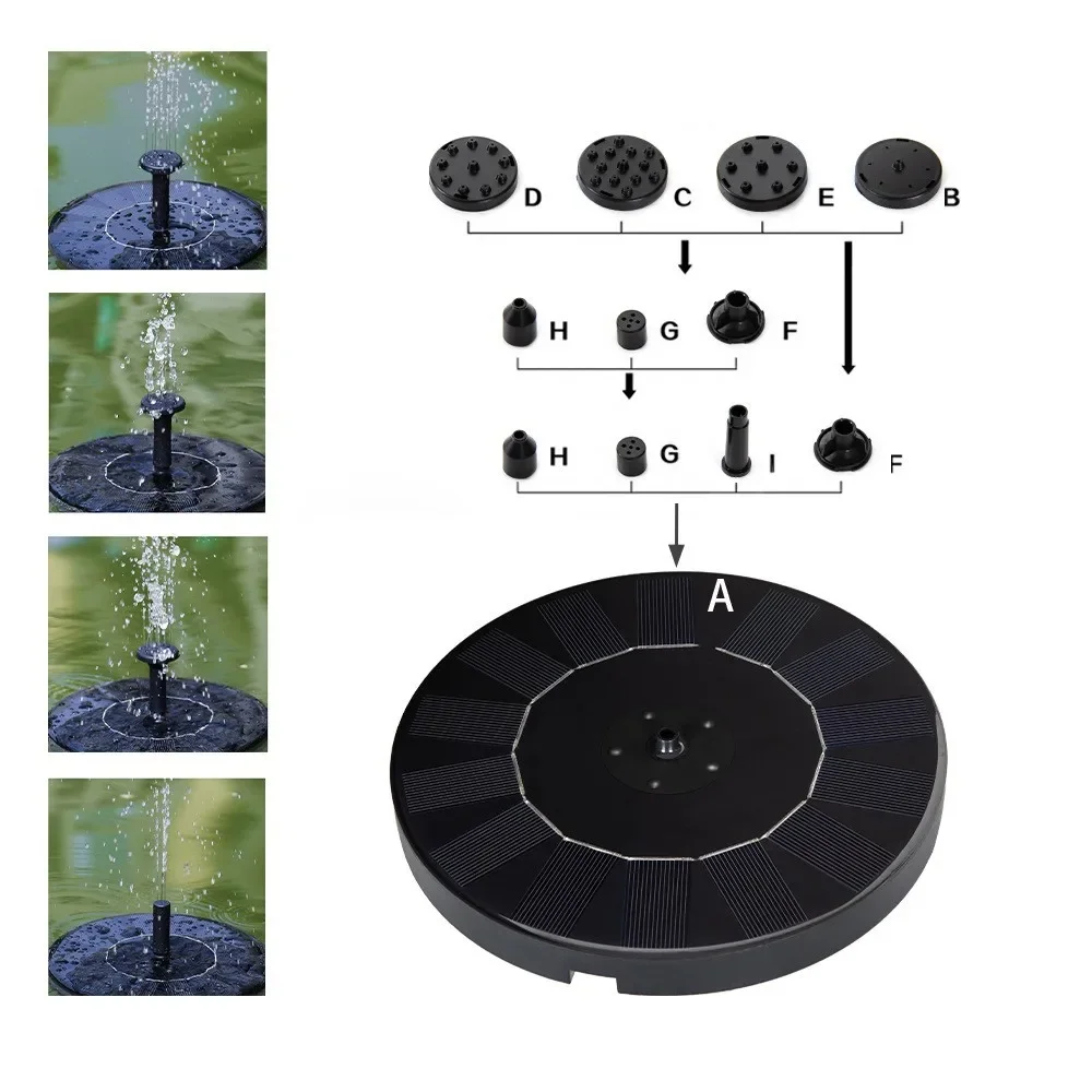 Garden Decor ing Solar Energy Storage Automatic Fountain Outdoor Floating Garden Landscape Square Fountain