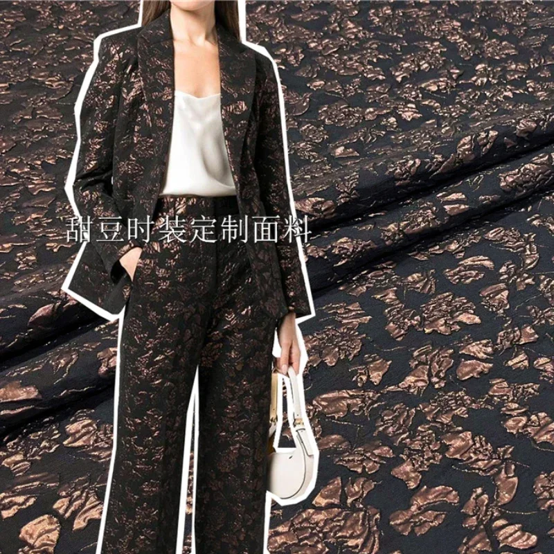 

Окрашенная в пряжу жаккардовая парчовая ткань, винтажное платье с цветочным узором, костюм, пальто, модный дизайн, шитье, оптовая продажа, материал, ткань на метр, мягкая