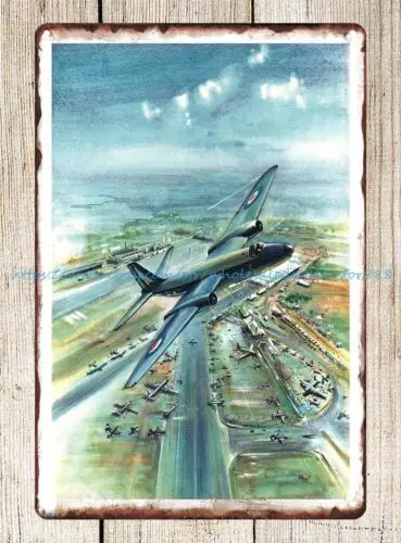 retro wall English Electric Canberra From The Eagle annual, 1954 metal tin sign