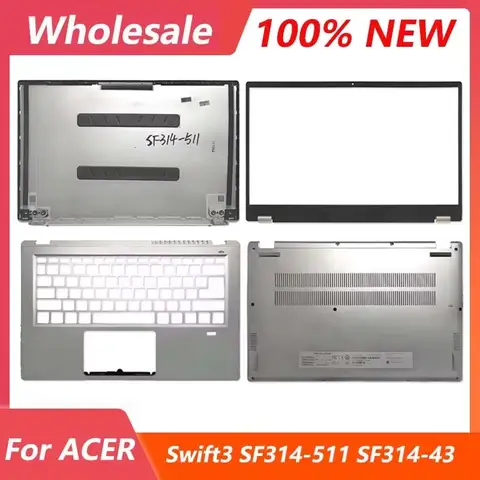 Acer Swift 3 SF314-511 SF314-43 S3-511 SFX14-41G N20C12 LCD 후면 커버 전면 베젤 손목 받침대 상단 하단 케이스용 새 노트북 케이스