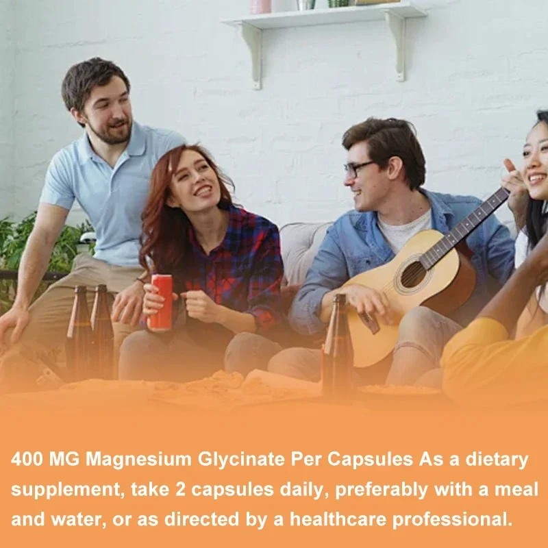 Magnesium Glycinate - Promotes Nerve, Muscle and Bone Health and Supports The Digestive System