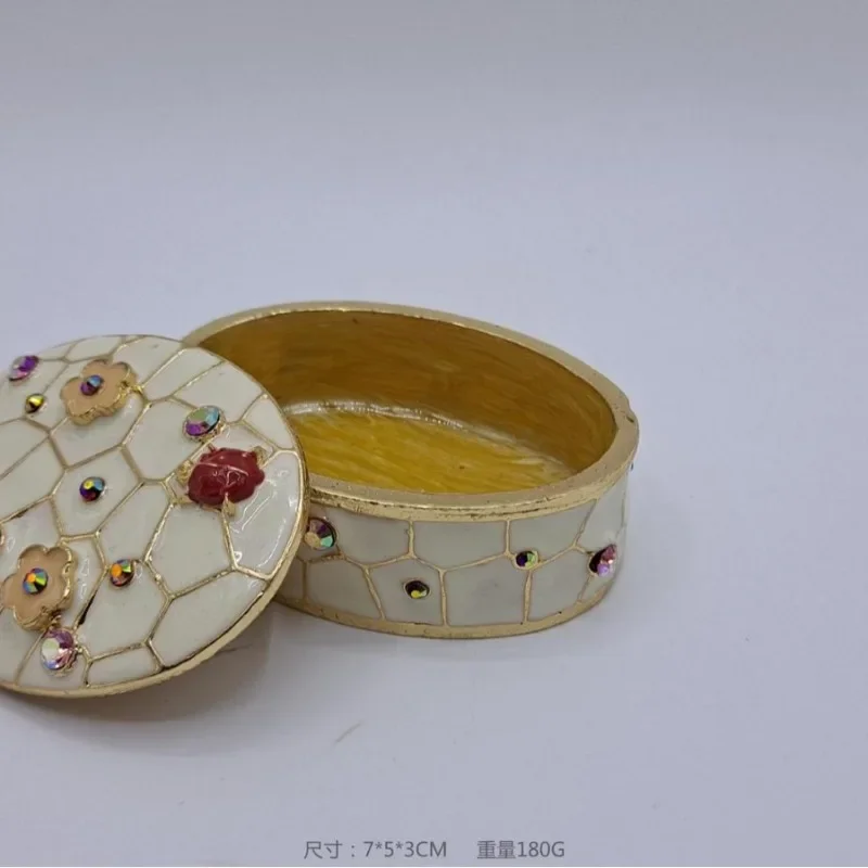 European metal jewelry box creative necklace ring earrings jewelry storage artifact convenient jewelry box gifts