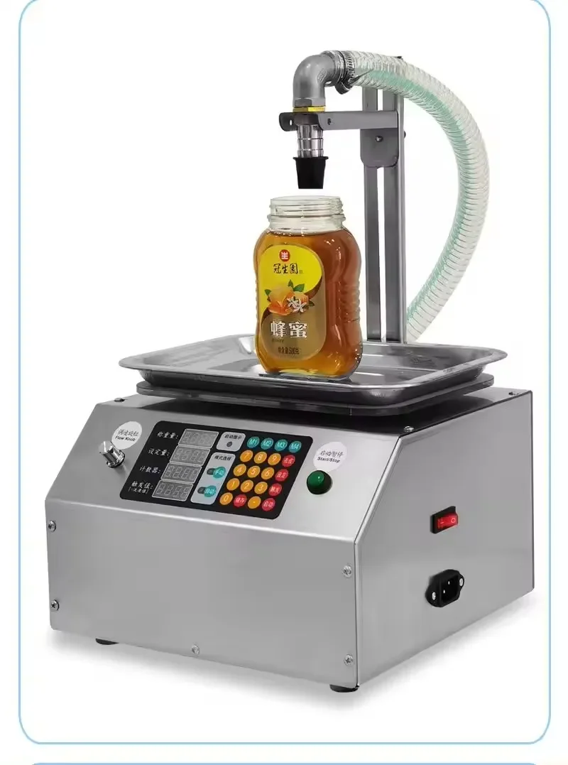 Automatic Paste Viscous Liquid Honey Sesame Quantitative Weighing Anti Drip Stainless Steel Gear Pump Filling Machine