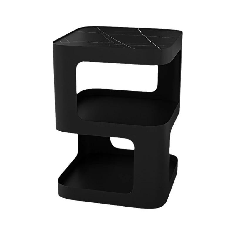 

Bedside table, storage table, sofa corner, living room, simple Internet celebrity, small edge, rock slab countertop cabinet