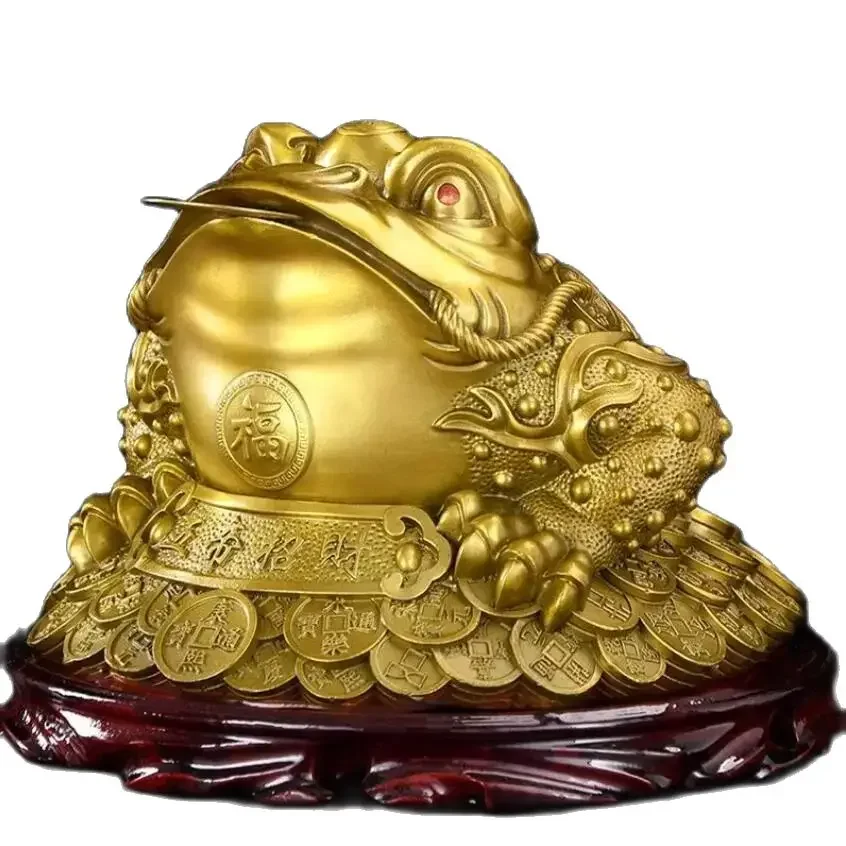 Golden Toad Ornament Copper Three Legged Golden Toad Five Emperors Golden Cicada Home Entrance Decoration