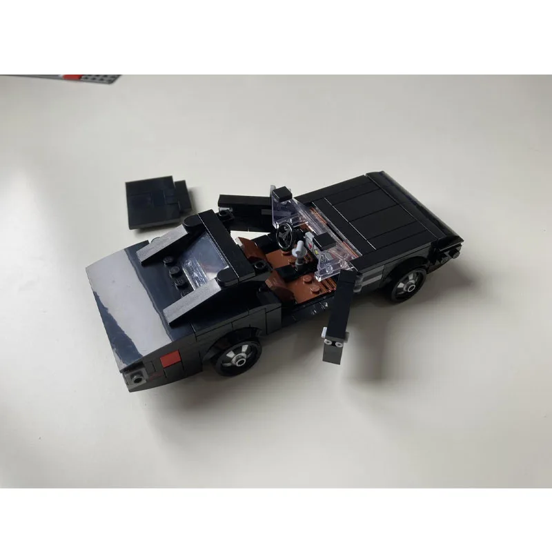 moc-119419-classic-new-iconic-sports-black-supercar-racing-building-block-model-451-parts-boys'-children's-birthday-toy-gift