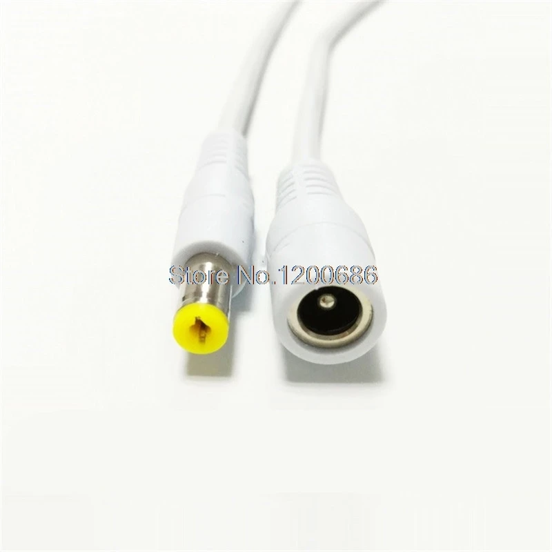 0.5MM2 power cord white 20AWG 3M 12V white DC extension cable 5.5X2.1 male to female wire harness monitoring router available